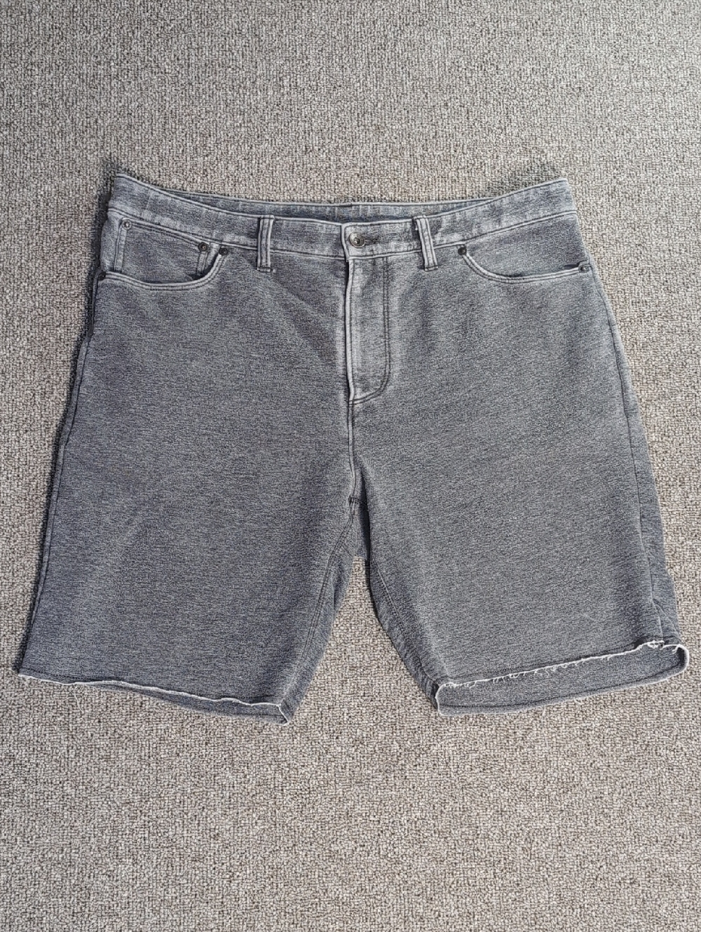 John Varvatos ★ U.S.A. Burnout French Terry Shorts Light Charcoal Size Large